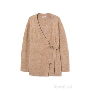 H&M - Maternity - MAMA Wrap Front Cardigan - Beige Melange - M - NWOT
